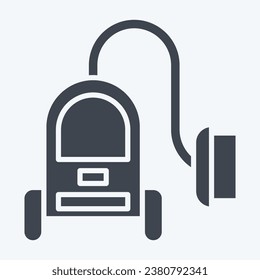 Icon Vacuum Cleaner. related to Cleaning symbol. glyph style. simple design editable. simple illustration