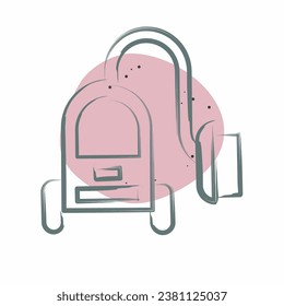 Icon Vacuum Cleaner. related to Cleaning symbol. Color Spot Style. simple design editable. simple illustration