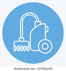 Icon Vacuum Cleaner. suitable for Kids symbol. blue eyes style. simple design editable. design template vector. simple illustration