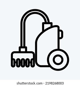 Icon Vacuum Cleaner. suitable for Kids symbol. line style. simple design editable. design template vector. simple illustration