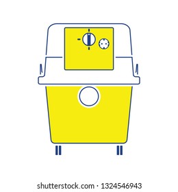 Icono de aspiradora. Diseño delgado de línea. Ilustración vectorial.