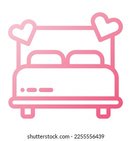 Icon Valentine day bed Illustration can be used for web app, etc