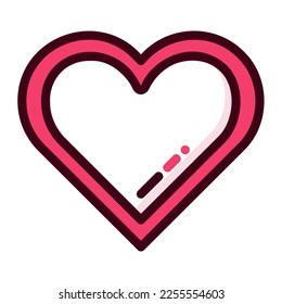 Icon Valentine day hearth Illustration can be used for web app, etc