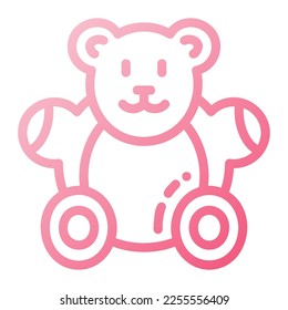 Icon Valentine day teddy bear Illustration can be used for web app, etc