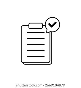 Symbol eine Validierung, einzeln auf sauberem Hintergrund.