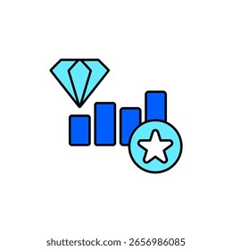 Ícone uma criação de valor, isolada em um plano de fundo limpo.
