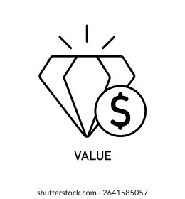 Icon a value, isolated against a clean background.
