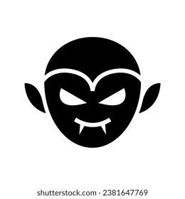 Icon Vampire or Dracula head, Halloween icon, Spooky, Scary, Horor, Simple and Minimalist icon