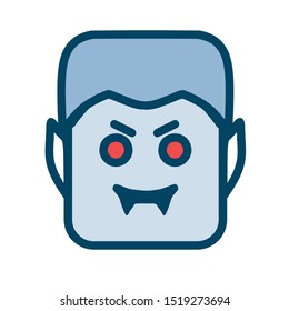 icon vampire for hallowen simple and cute
