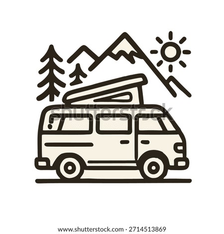 Icon for van life or #vanlife conversion