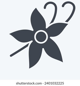 Icon Vanilla. related to Herbs and Spices symbol. glyph style. simple design editable. simple illustration