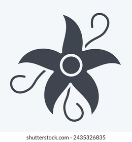 Icon Vanilla. related to Spice symbol. glyph style. simple design editable. simple illustration