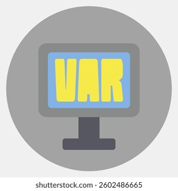 Icon var. Football and soccer elements. Icon in color mate style.