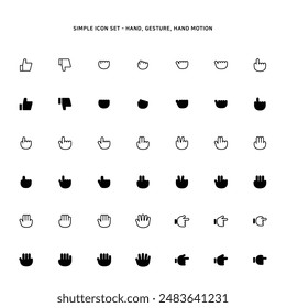 Icon for various hand gestures
