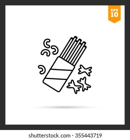 Icon of various pasta types