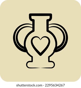 Icon Vase 2. related to Decoration symbol. hand drawn style. simple design editable. simple illustration