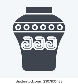 Icon Vase. related to American Indigenous symbol. glyph style. simple design editable