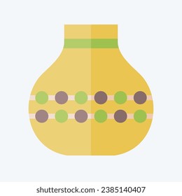 Icon Vase. related to Celtic symbol. flat style. simple design editable. simple illustration