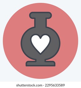 Icon Vase. related to Decoration symbol. color mate style. simple design editable. simple illustration