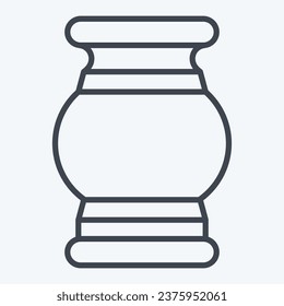 Icon Vase. related to India symbol. line style. simple design editable. simple illustration