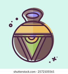 Icon Vase. related to Native American symbol. MBE style. design editable