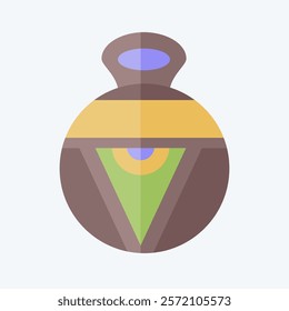 Icon Vase. related to Native American symbol. flat style. design editable