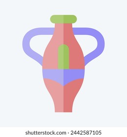 Icon Vase. related to South Africa symbol. flat style. simple design illustration