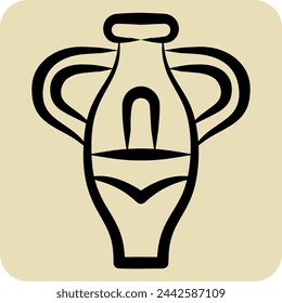 Icon Vase. related to South Africa symbol. hand drawn style. simple design illustration