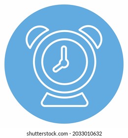 Icon Vector of Alarm - Blue Eyes Style - Simple illustration, Editable stroke, Design template vector, Good for prints, posters, advertisements, announcements, info graphics, etc.