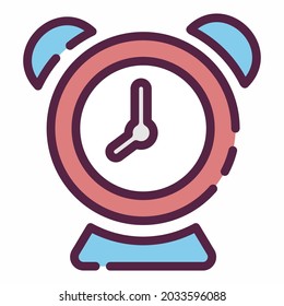 Vector de iconos de alarma - Estilo de corte de línea - Ilustración simple, trazo editable, vector de plantilla de diseño, Buena para impresiones, carteles, anuncios, anuncios, gráficos de información, etc.