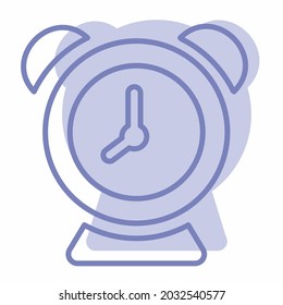 Icon Vector of Alarm - Two Tone Style - Simple illustration, Editable stroke, Design template vector, Good for prints, posters, advertisements, announcements, info graphics, etc.