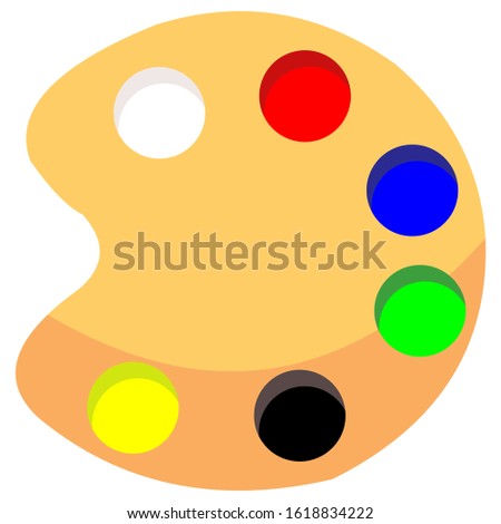 Icon vector artistic palet... forr school and education