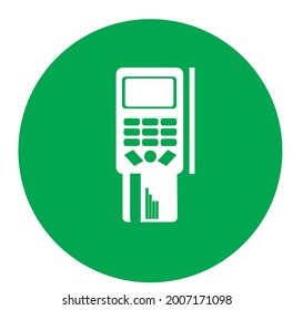 vector de icono de ATM en fondo verde