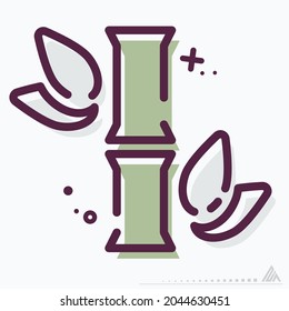 Icon Vector of Bamboo - MBE Syle - Simple illustration, Editable stroke, Design template vector, Good for prints, posters, advertisements, announcements, info graphics, etc.