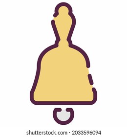 Vector de iconos de la Campana - Estilo de corte de línea - Ilustración simple, trazo editable, vector de plantilla de diseño, Buena para impresiones, carteles, anuncios, anuncios, gráficos de información, etc.