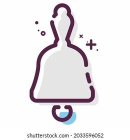 Icon Vector of Bell - MBE Syle - Simple illustration, Editable stroke, Design template vector, Good for prints, posters, advertisements, announcements, info graphics, etc.