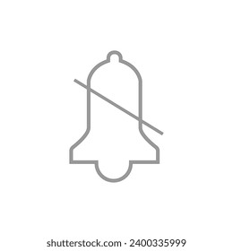 diseño silencioso de timbre vectorial de icono