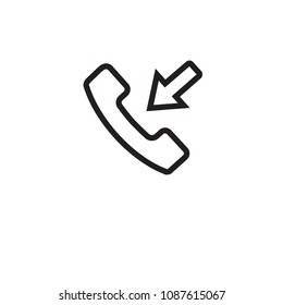 icon vector black white simple phone call 