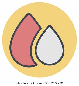 Icon Vector of Blood - Color Mate Style - Einfache Illustration, bearbeitbarer Strich, Design Template Vektor, Gut für Drucke, Plakate, Anzeigen, Ankündigungen, Infografiken, etc.