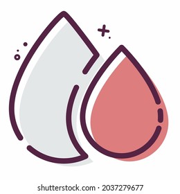 Icon Vector of Blood - MBE Style - Simple illustration, Editable stroke, Design template vector, Good for prints, posters, advertisements, announcements, info graphics, etc.