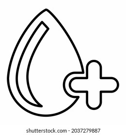 Icon Vector of Blood Type - Line Style - Simple illustration, Editable stroke, Design template vector, Good for prints, posters, advertisements, announcements, info graphics, etc.