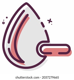 Icon Vector of Blood Type-2 - MBE Style - Simple illustration, Editable stroke, Design template vector, Good for prints, posters, advertisements, announcements, info graphics, etc.