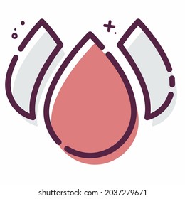 Icono Vector de Sangre-2 - Estilo MBE - Ilustración simple, trazo editable, Vector de plantilla de diseño, Buena para impresiones, afiches, anuncios, anuncios, infografías, etc.