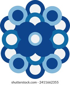 icon vector a blue flower