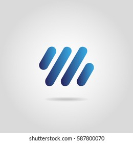 Icon vector blue logo design