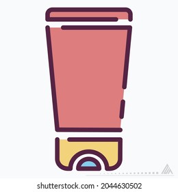 Icon Vector of Body Lotion - Line Cut Style - Simple illustration, Editable stroke, Design template vector, Good for prints, posters, advertisements, announcements, info graphics, etc.