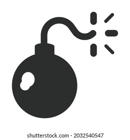 Icon Vector of Bomb - Glyph Style - Simple illustration, Editable stroke, Design template vector, Good for prints, posters, advertisements, announcements, info graphics, etc.