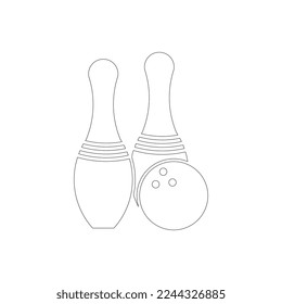 icon vector bowling illustration design