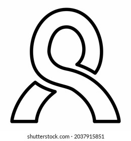 Icon Vector of Breast Cancer - Line Style - Simple illustration, Editable stroke, Design template vector, Good for prints, posters, advertisements, announcements, info graphics, etc.