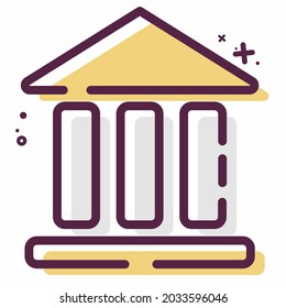 Icon Vector of Building - MBE Syle - Simple illustration, Editable stroke, Design template vector, Good for prints, posters, advertisements, announcements, info graphics, etc.